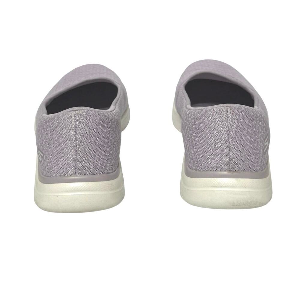 Skechers Women’s Size 9 M Lilac Sparkle Go Walk Goga Mat Slip On Knit Shoes - Picture 5 of 11